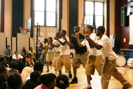 Open mike at TEAM Academy (Photo Sharon McCloskey)