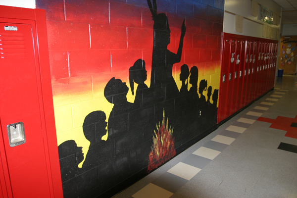hanah Mural inside the Nah Tah Wahsh Public School Academy in the Hannahville Indian Community.