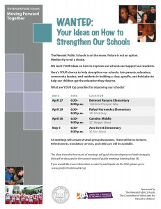 The Newark Public School district is urging members of the community to voice their opinions on changes needed in the public schools (NPS).